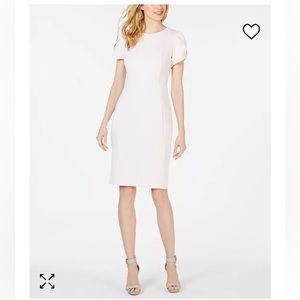 Tulip Sleeve Calvin Klein Sheath Dress